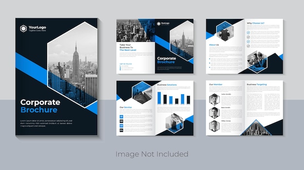 Modern company profile brochure template multipage business brochure template design premium vector