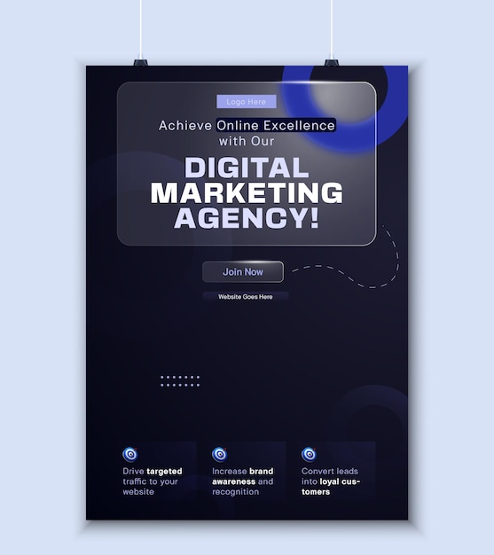 Vector modern company promotional poster or flyer template design