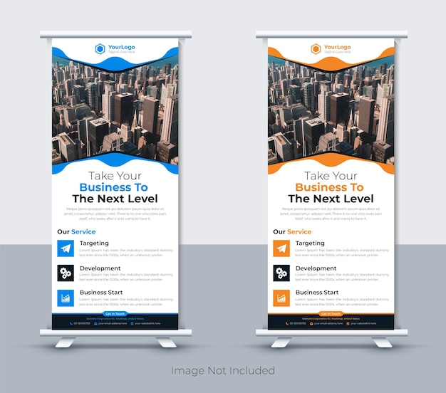 Modern company roll up design template