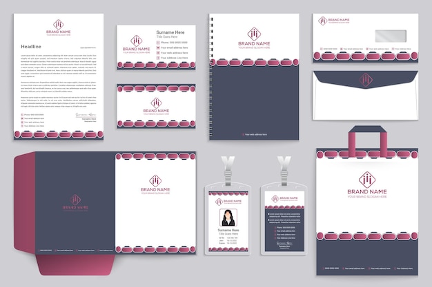 Modern company stationery design