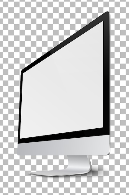 Vector modern computer monitor display with blank screen.vector