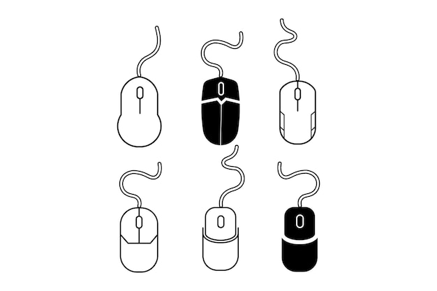 コンピュータマウスのクリパートセット (TechInspired Designs)