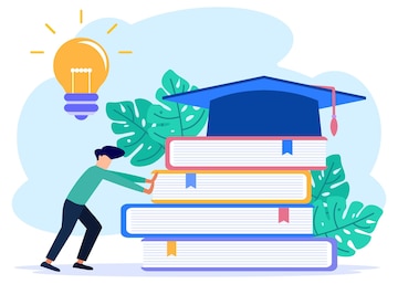 Premium Vector | Modern concept education flat vector illustration, character person pushing a stack of books. live and online study for websites and mobile websites. landing page templates. easy to edit and Premium Vector | Modern concept education flat vector illustration, character person pushing a stack of books. live and online study for websites and mobile websites. landing page templates. easy to edit and