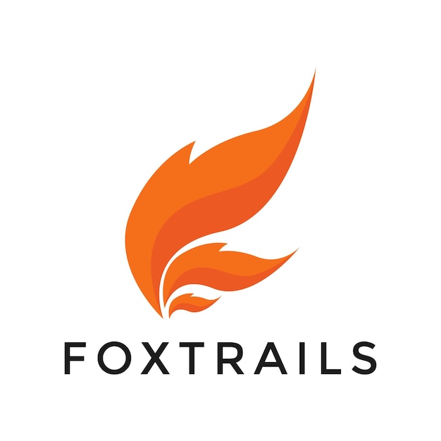 Modern concept fox trails logo-ontwerp