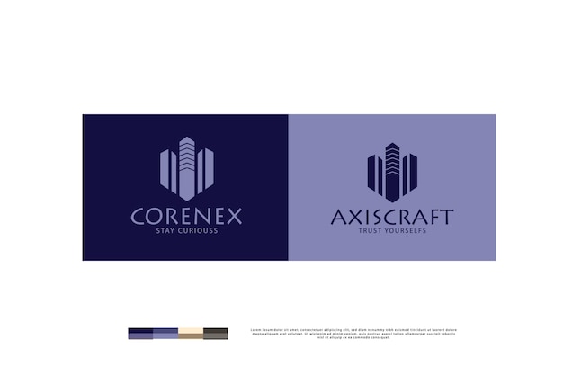 Modern construction logo design ai generated template illustration classic style