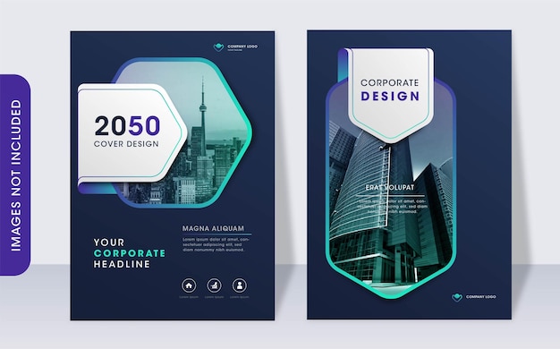 Modern corporate book cover design template