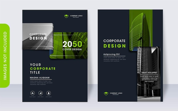 Modern corporate book cover design template