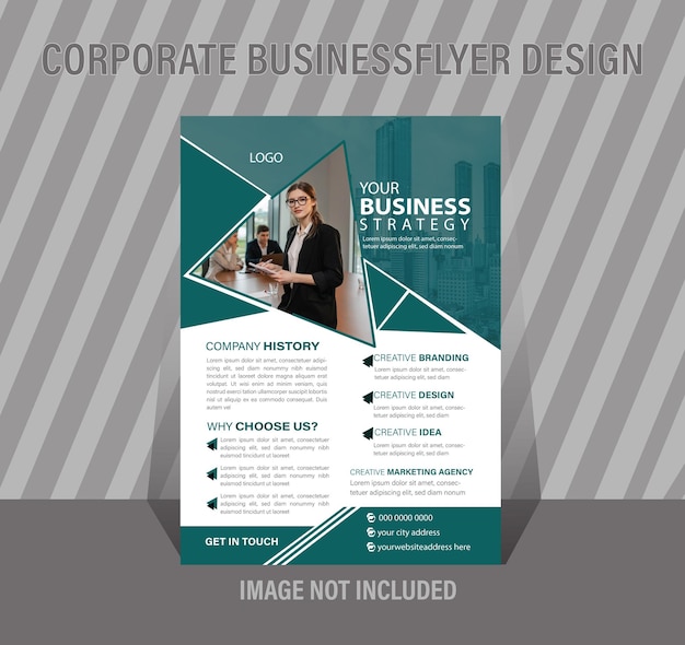 Modern corporate business a4 flyer design