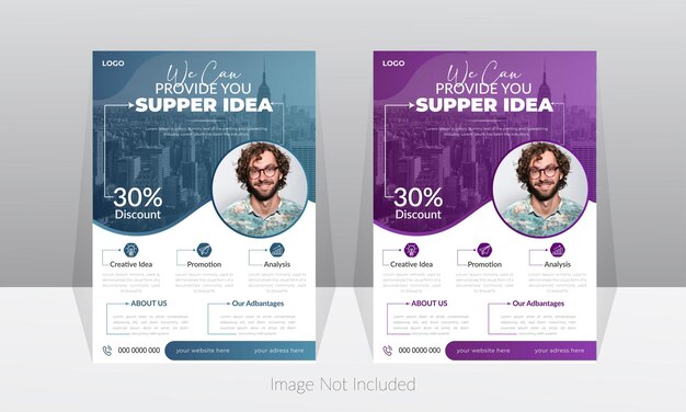 Modern Corporate Business Agency Flyer poster Brochure Template Design abstract business flyer