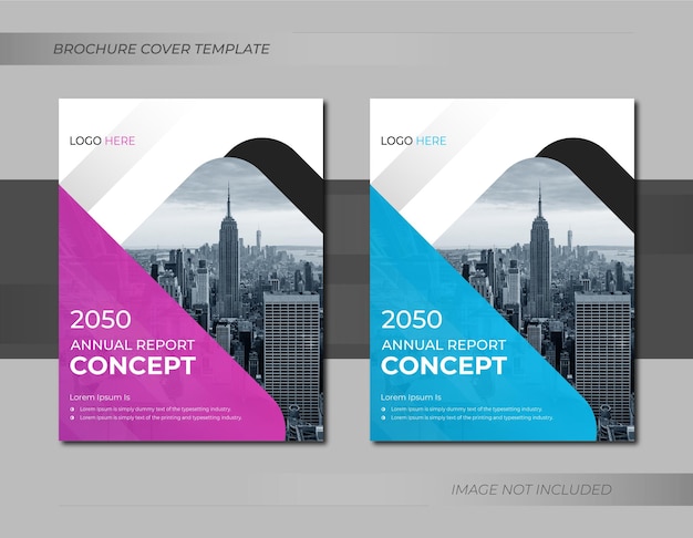 Design moderno del rapporto annuale di affari aziendali o modello di copertina dell'opuscolo