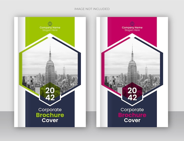 Vector modern corporate business book and brochure cover design template