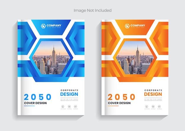 a4 のモダンな企業ビジネス本の表紙のデザイン テンプレート