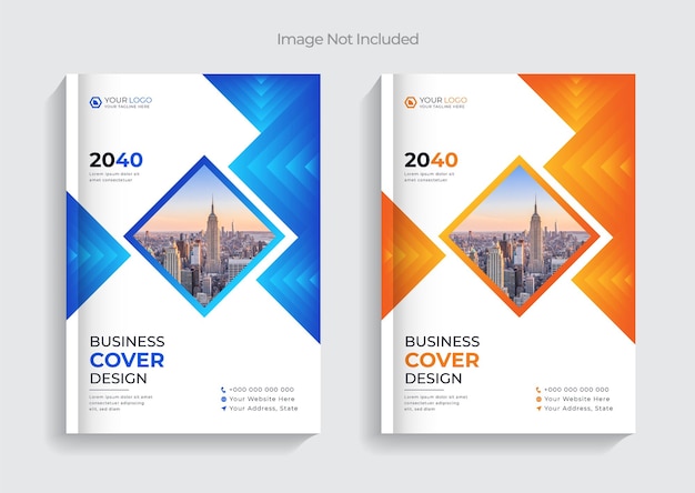 Vector modern corporate business book cover design template in a4