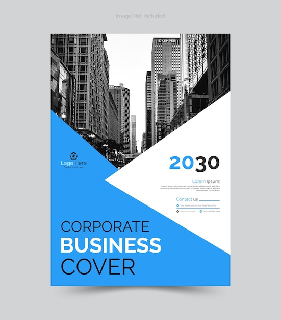 Modern corporate business book cover design template