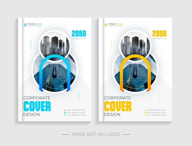 Вектор Современный дизайн обложки корпоративной бизнес-книги с премиальным вектором