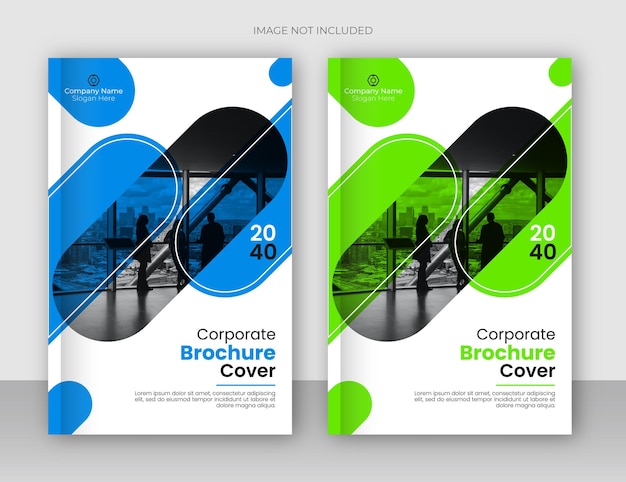 Modern corporate business brochure cover design template