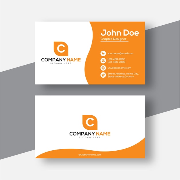 Modern corporate business card design template for your business