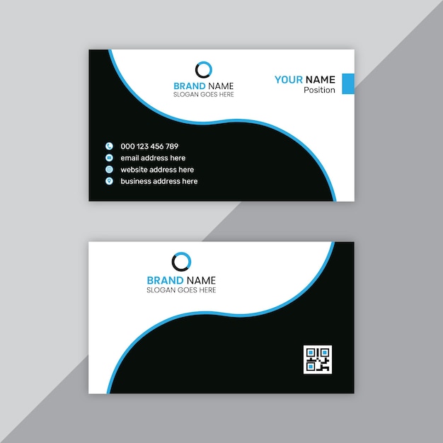 Modern corporate business card design template