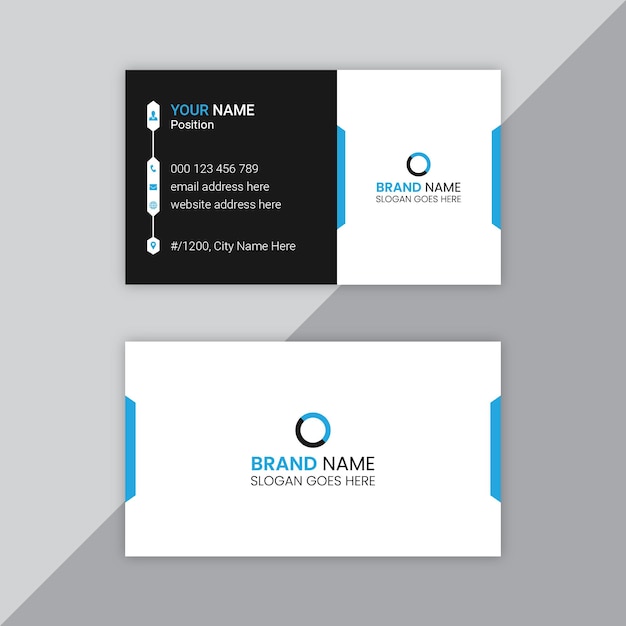 Modern corporate business card design template