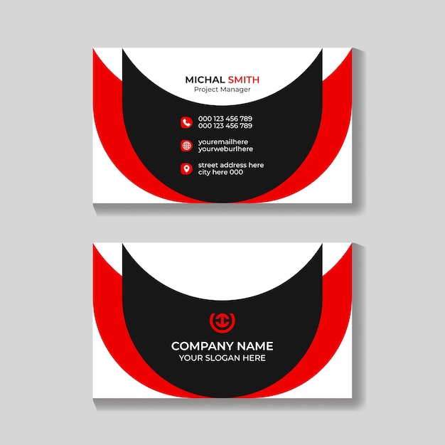 Vector modern corporate business card design template