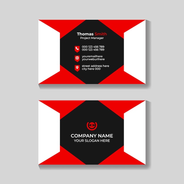 Modern corporate business card design template