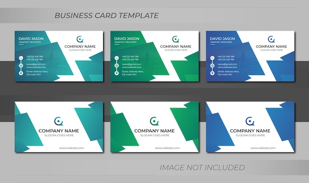Шаблон оформления современной корпоративной визитной карточки