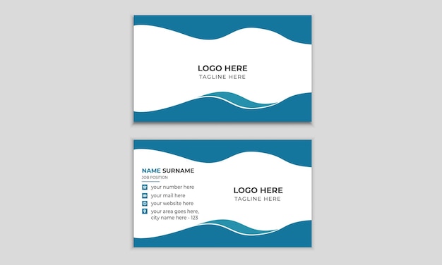 Vector modern corporate business card template