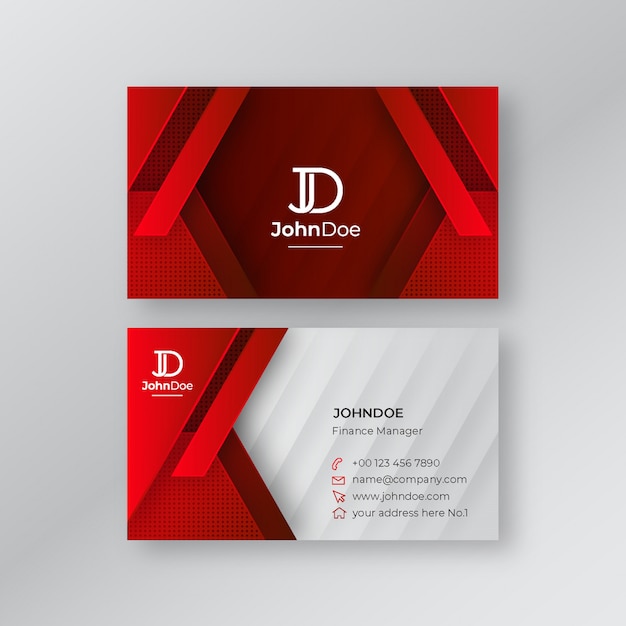 Vector modern corporate business card template