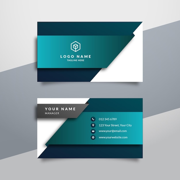 Modern corporate business card template