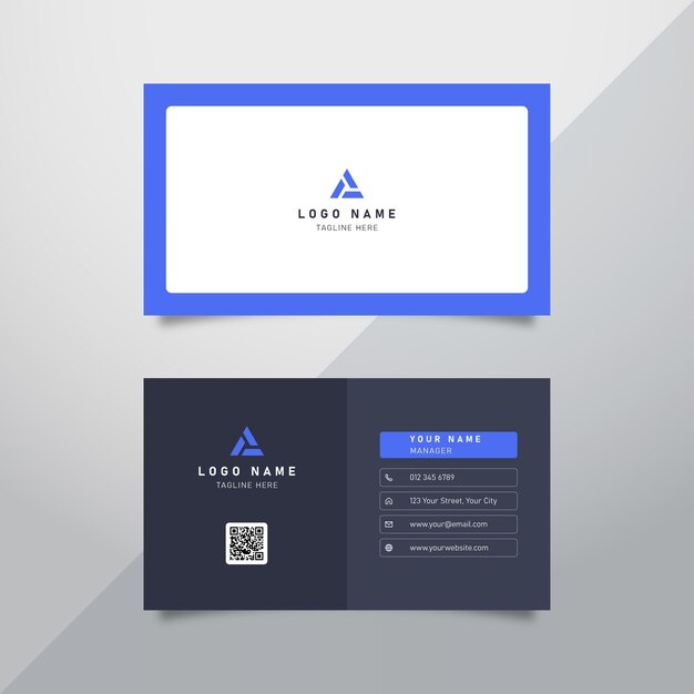 Vector modern corporate business card template