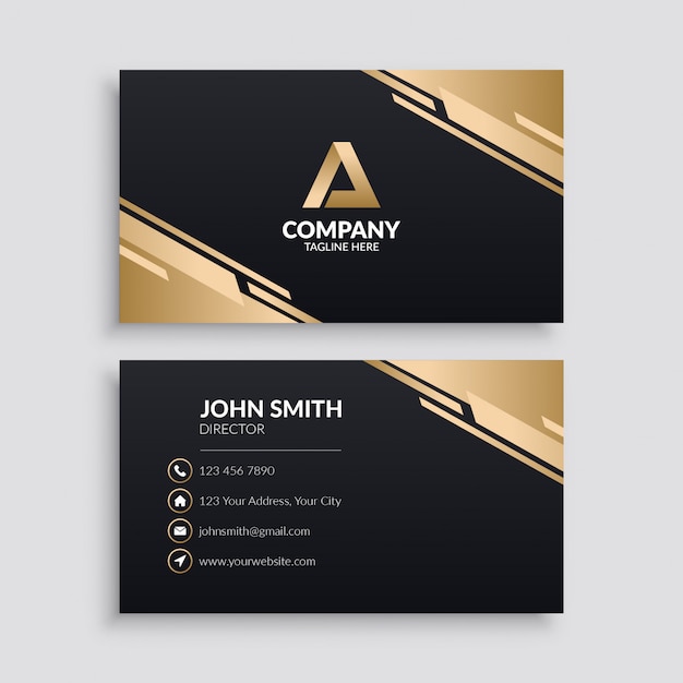 Vector modern corporate business card template