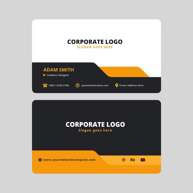 Vector modern corporate business card