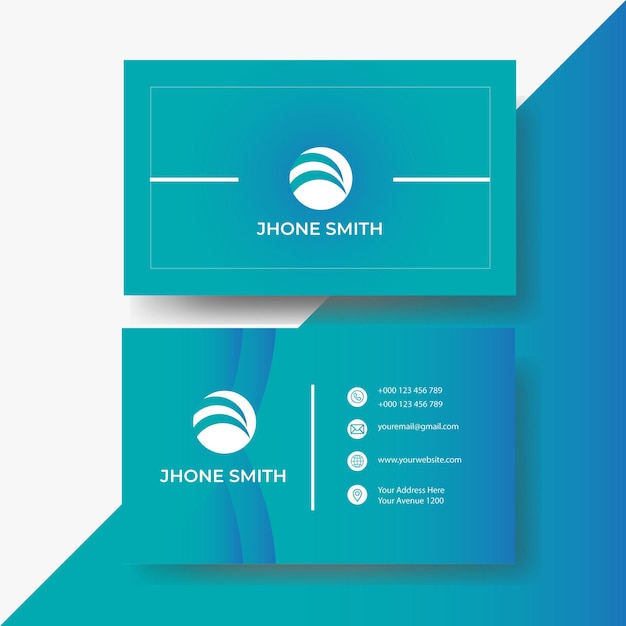 Vector modern corporate business card