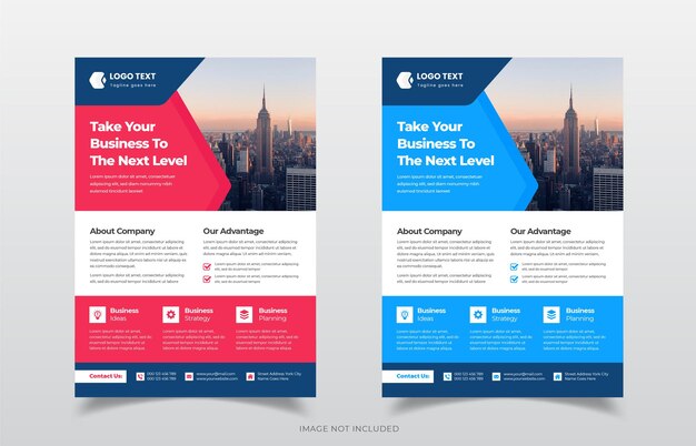 Modern corporate business company flyer template design