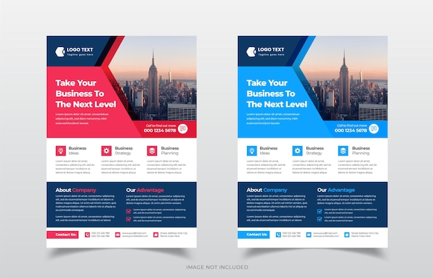 Modern corporate business company flyer template design