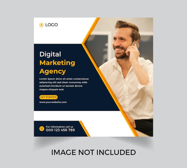 modern corporate business digital marketing agency post template design