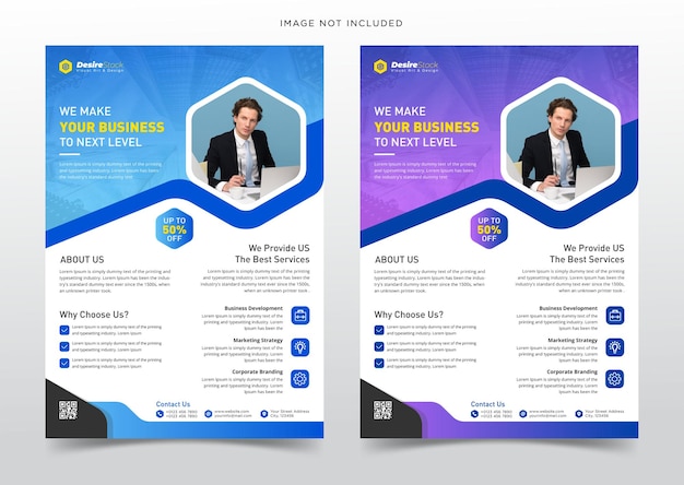 Modern corporate business flyer or cover page template