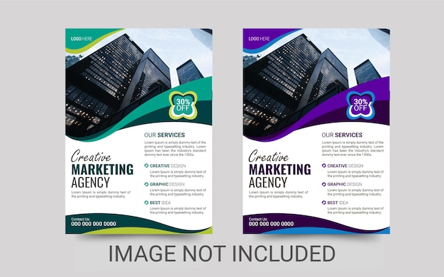 modern corporate business flyer design a4 template