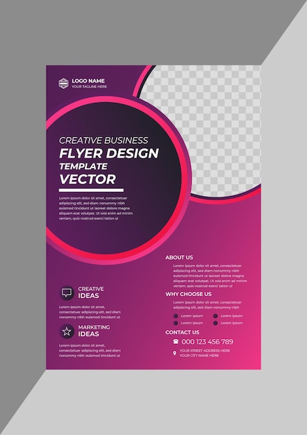 Modern corporate business flyer design template