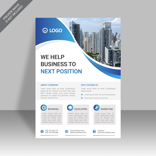 Modern corporate business flyer design template