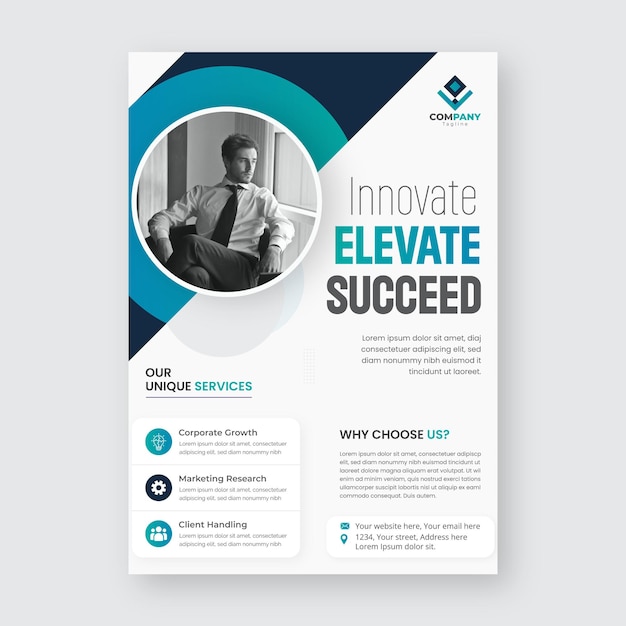 Modern Corporate Business Flyer Design Template
