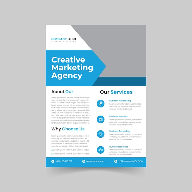 Modern And Corporate Business Flyer Design Template