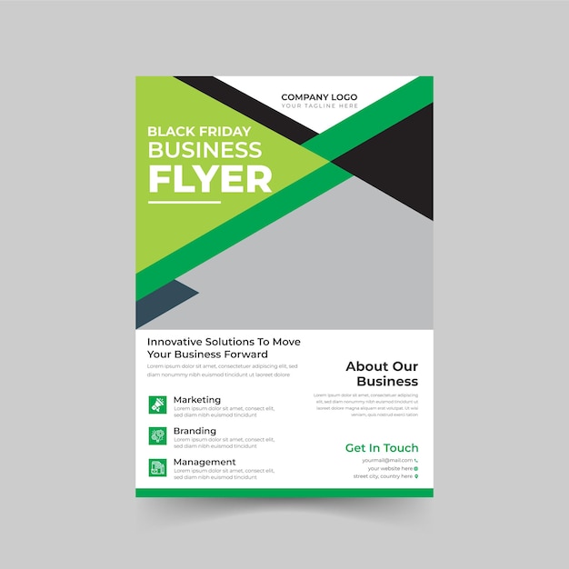 Modern And Corporate Business Flyer Design Template