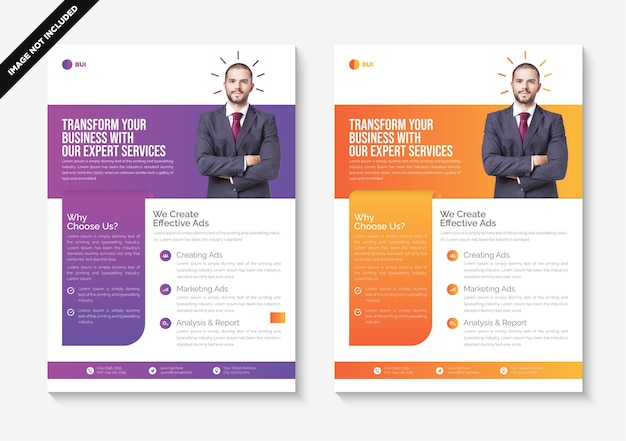 modern corporate business flyer pamphlet design