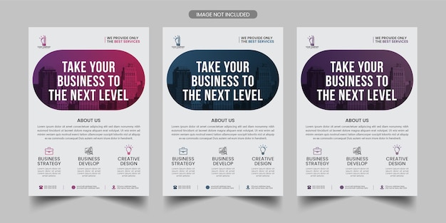 Modern corporate business flyer template and brochure cover template design