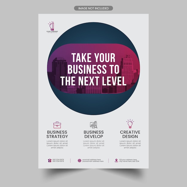 Modern corporate business flyer template and brochure cover template design