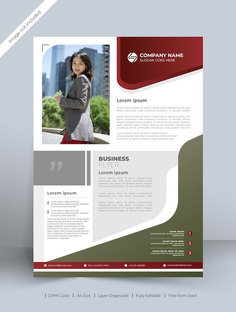 Modern Corporate business flyer template, CMYK color Ready to Print