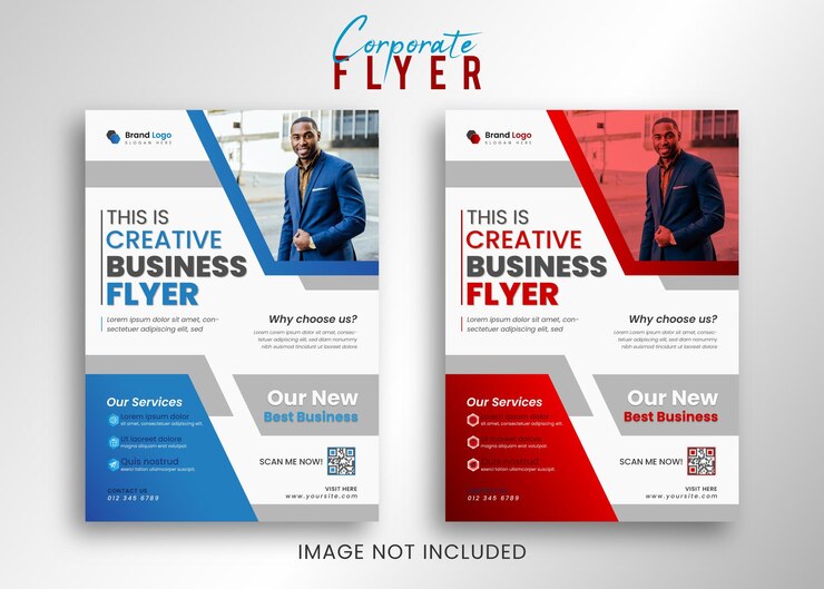 Modern Corporate Business Flyer Template Design for social media