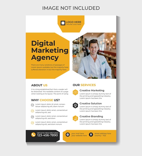 Modern corporate business flyer template design