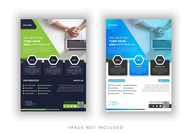 Vector modern corporate business flyer template for promotion amp marketing